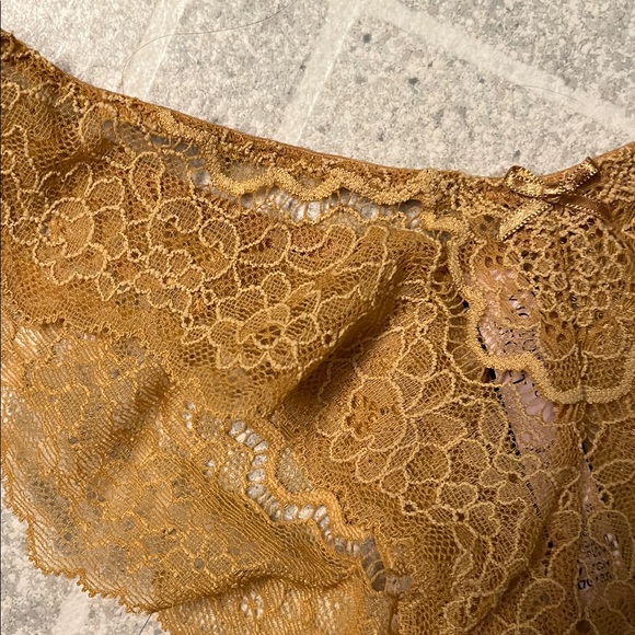 Victoria's Secret dream angel’s wicked Lace Bra Set yellow gold marigold 32D S - Picture 2 of 6
